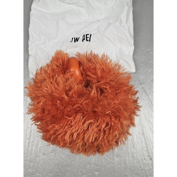 JW PEI Handbags - JW PEI Womens Abacus Top Handle Bag Faux Fur Orange Mini NEW with BAG